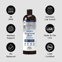 Advanced Alkaline Structured Silver | 35 ppm Solution - 16 oz Vitamins & Supplements Ameo Life