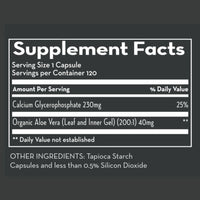 Calcium Glycerophosphate | Acid Remover - 120 Capsules Oral Supplements Desert Harvest