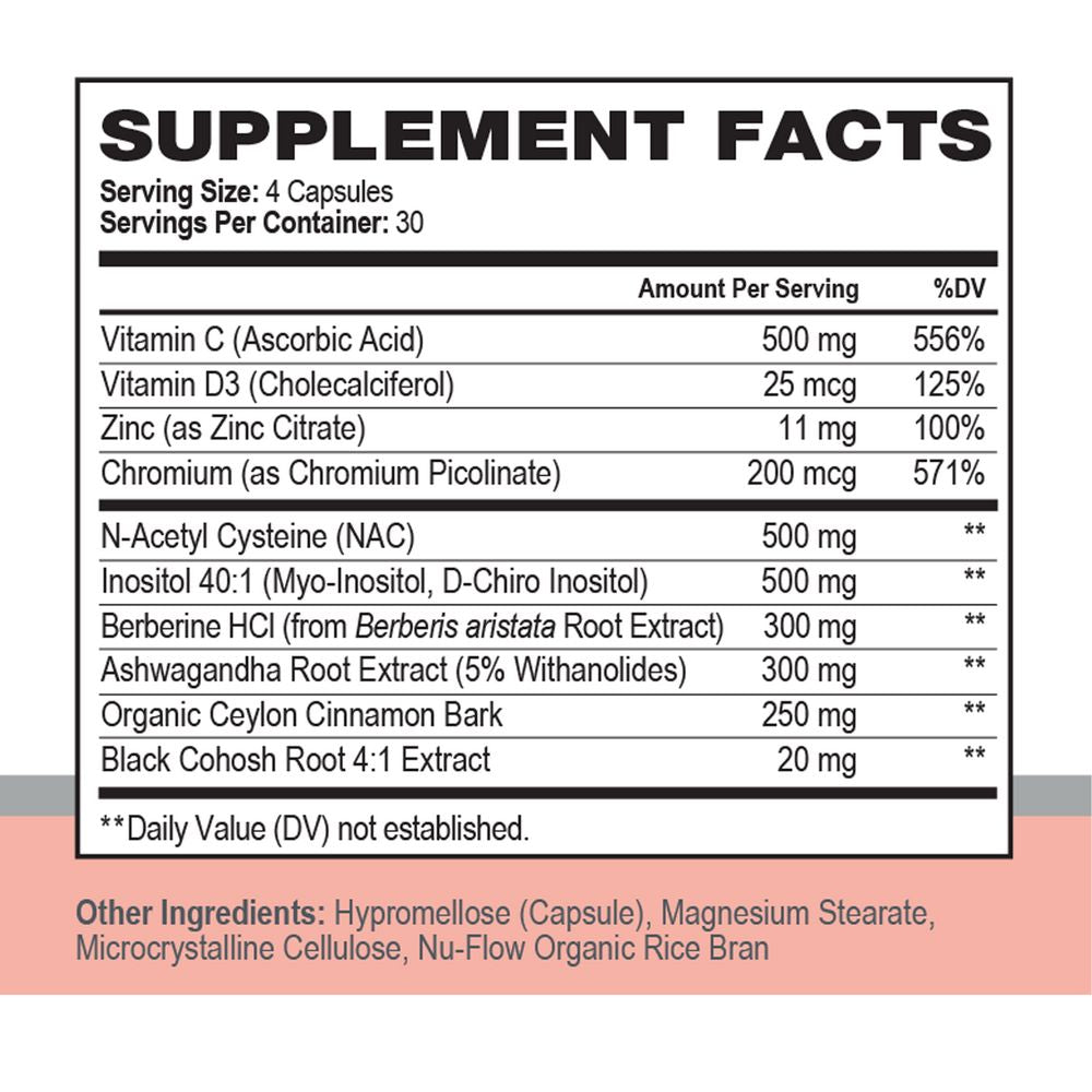 PCO Well® | Advanced Ovarian Support - 120 Capsules Oral Supplements Wellex