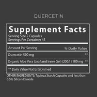 Quercetin | with Super-Strength Aloe Vera - 90 Capsules Oral Supplements Desert Harvest