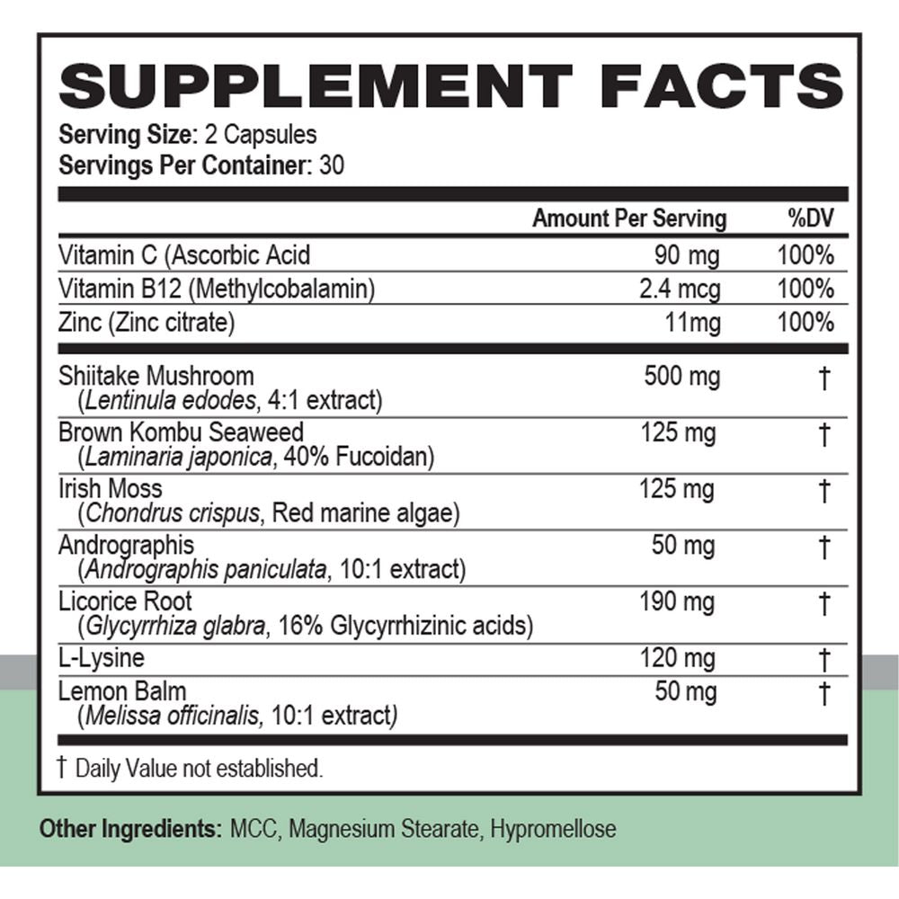 Simplix® | Cold Sore & Immune Support - 60 Capsules Oral Supplements Wellex