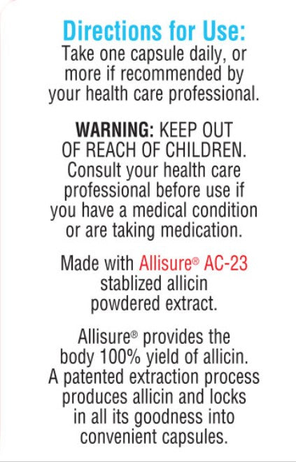 AlliMax Allicin Garlic Extract | 180 mg - 30 & 90 Capsules Oral Supplements AlliMax