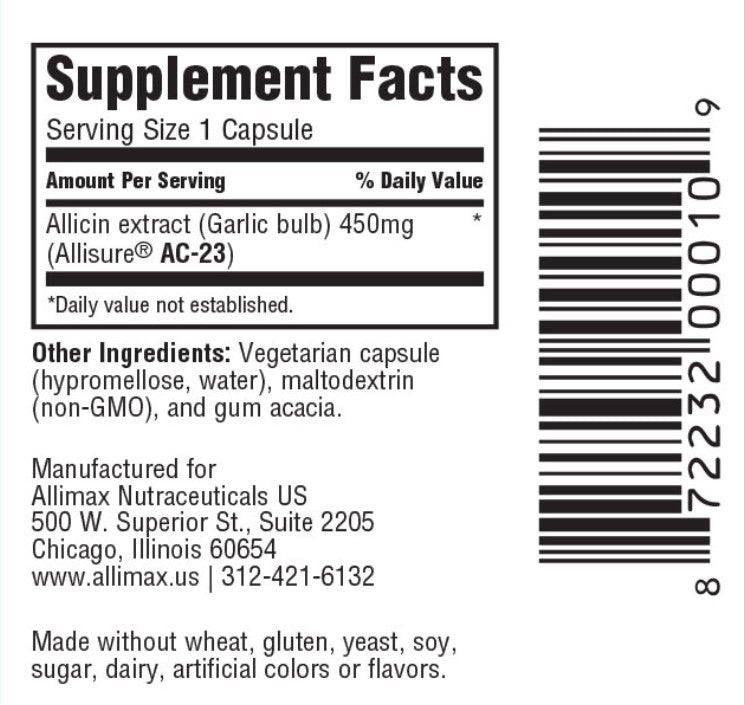 AlliMed Allicin Garlic Extract | 450 mg - 60 & 100 Capsules Oral Supplements AlliMax