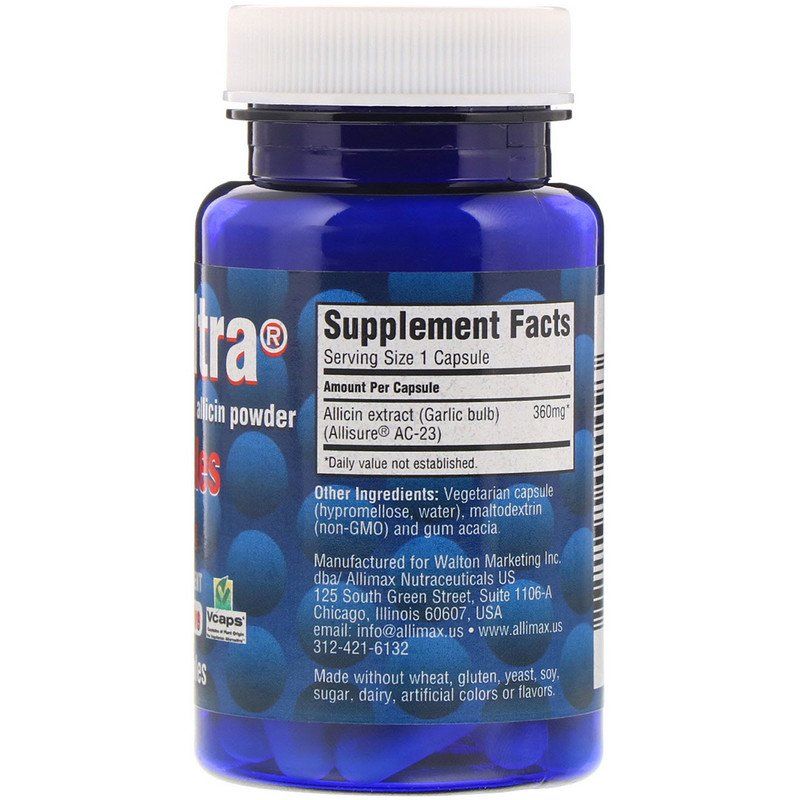 AlliUltra Allicin Garlic Extract | 360 mg - 30 Capsules Oral Supplements AlliMax
