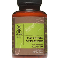 Calcium & Vitamin D3 | with Super-Strength Aloe Vera - 90 Capsules Oral Supplements Desert Harvest 