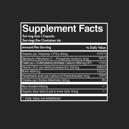 B-Complex | Without B6 - 90 Capsules Oral Supplements Desert Harvest 