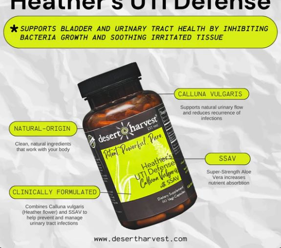 Heather's UTI Defense | Calluna Vulgaris - 60 Capsules Oral Supplements Desert Harvest 