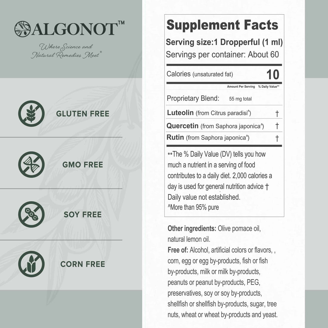 NeuroProtek LP (Low Phenol) Liquid Formula | Promotes Body & Mind Harmony - 2 fl oz. Oral Supplements Algonot 