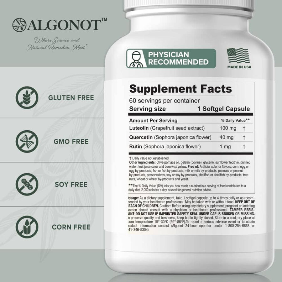 NeuroProtek® Low Phenol | Promotes Harmony Between Body & Mind - 60 Softgels Oral Supplements Algonot 