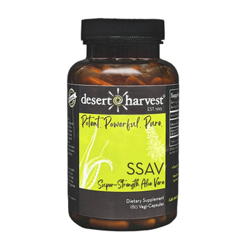 Super-Strength Aloe Vera | Organically Grown & Non-GMO - 180 Capsules Oral Supplements Desert Harvest 