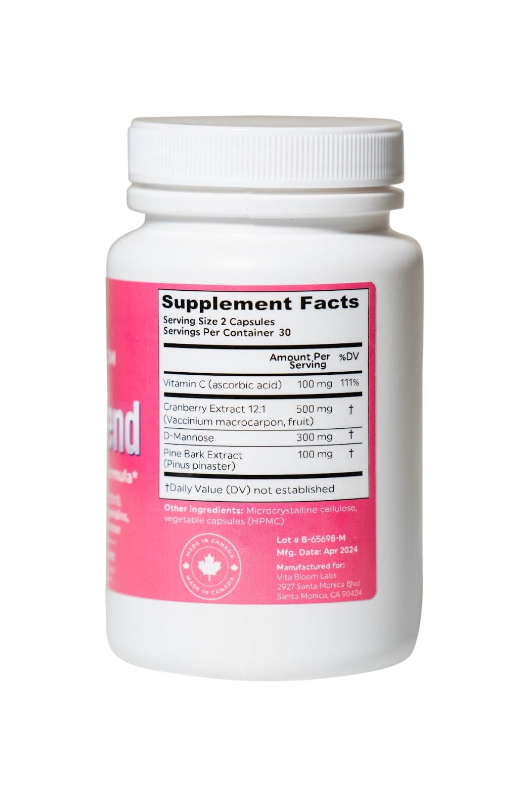 UroDefend | UTI Protection Formula - 60 Capsules Oral Supplements Vita Bloom Labs 