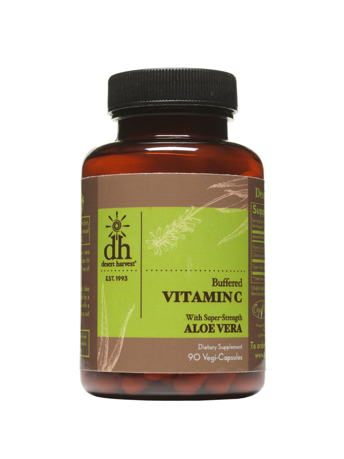 Buffered Vitamin C | with Super-Strength Aloe Vera - 90 Capsules Oral Supplements Desert Harvest 