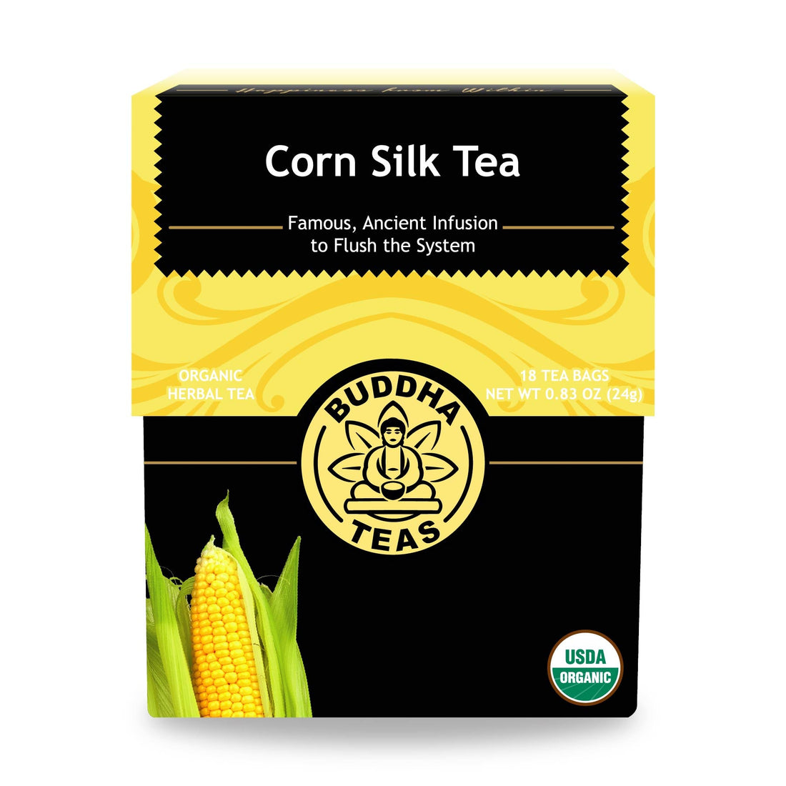 Cornsilk Herbal Tea | Organic - 18 Bleach Free Tea Bags Teas Buddha Teas 