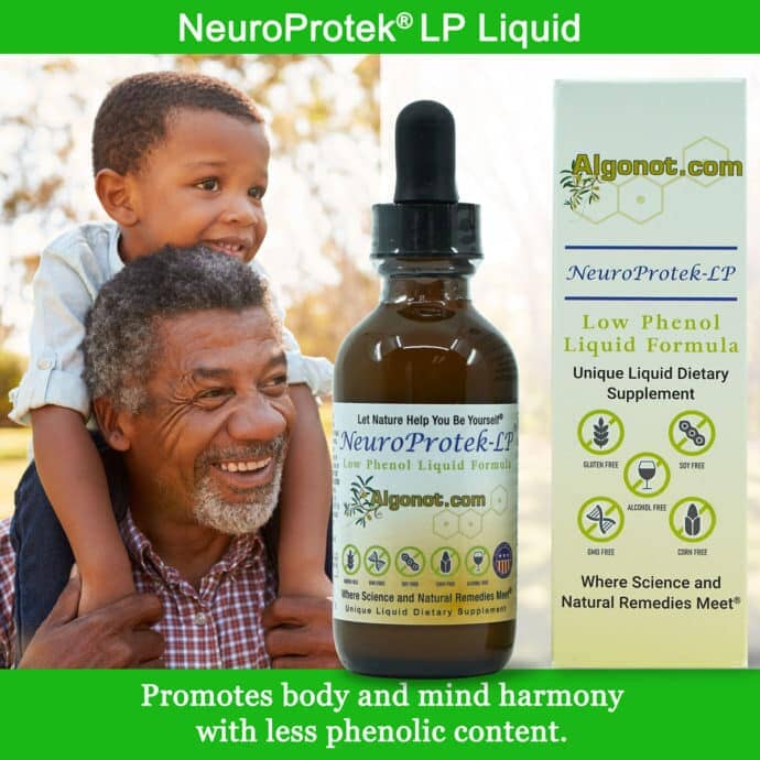 NeuroProtek LP (Low Phenol) Liquid Formula | Promotes Body & Mind Harmony - 2 fl oz. Oral Supplements Algonot 
