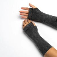 Pure Cashmere Arm Warmers | Dark Gray - 1 Pair Gloves B.B. Sheep 