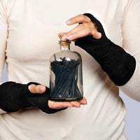 Pure Cashmere Arm Warmers / Fingerless Gloves | Black or Dark Gray - 1 Pair Gloves B.B. Sheep 