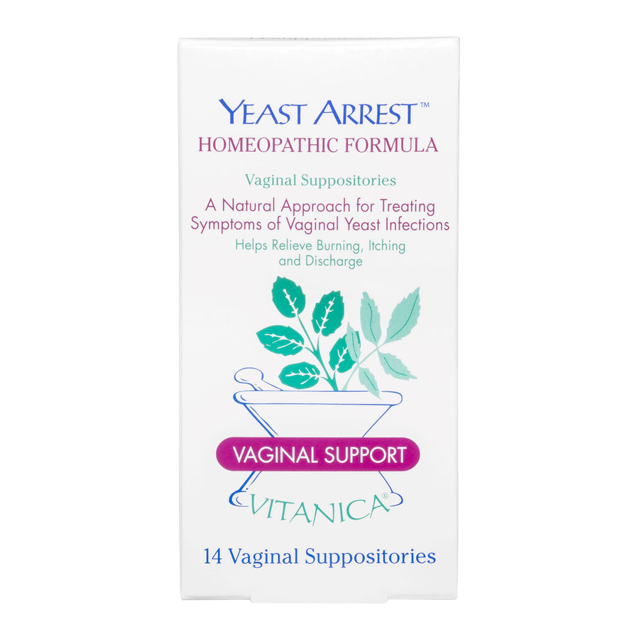 Yeast Arrest | Vaginal Suppositories - 14 & 28 Suppositories Suppositories Vitanica 14 